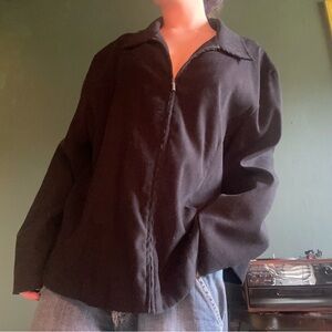 Brigg New York 22W black zip up collared jacket